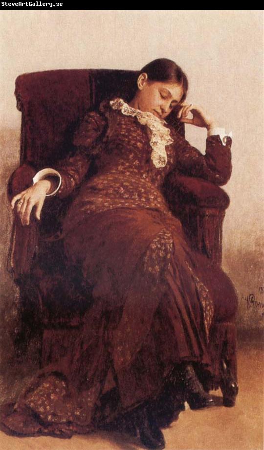 llya Yefimovich Repin Portrait of Vera Alekseevna Repina